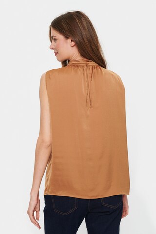 SAINT TROPEZ Blouse 'Aileen' in Brown