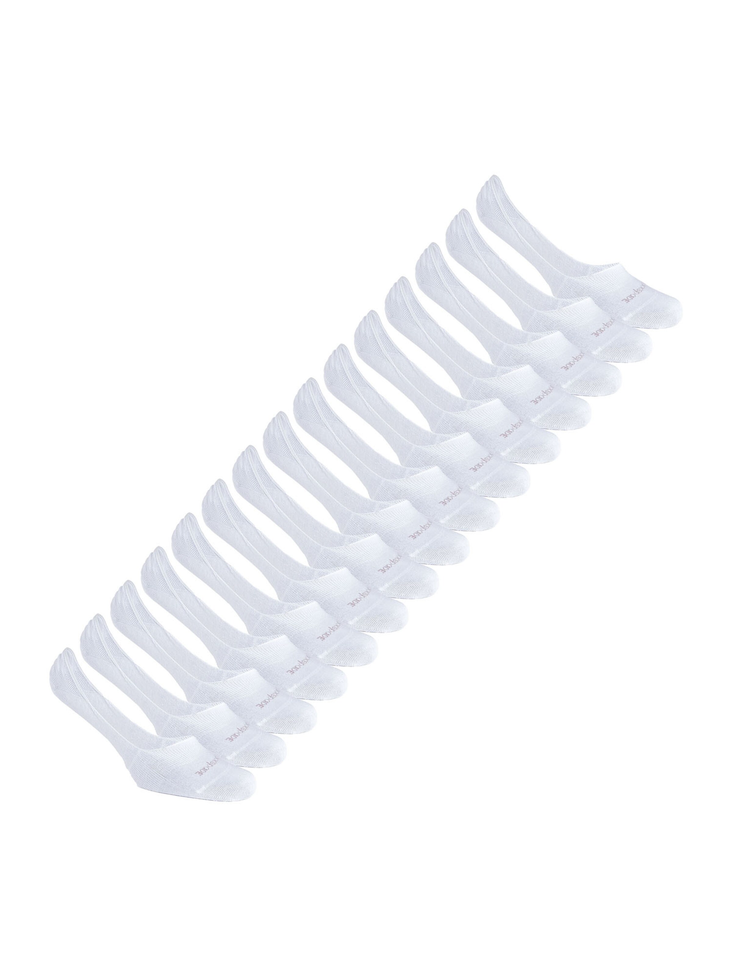 Blackspade Ankle socks ' No Show Socks ' in White: front