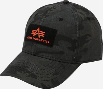 Casquette ALPHA INDUSTRIES en noir : devant