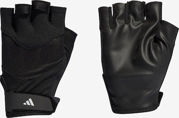 ADIDAS PERFORMANCE Athletic Gloves in Black: front