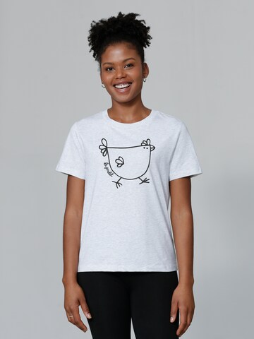 Watapparel Shirt ' Le poulet - das Huhn ' in White: front