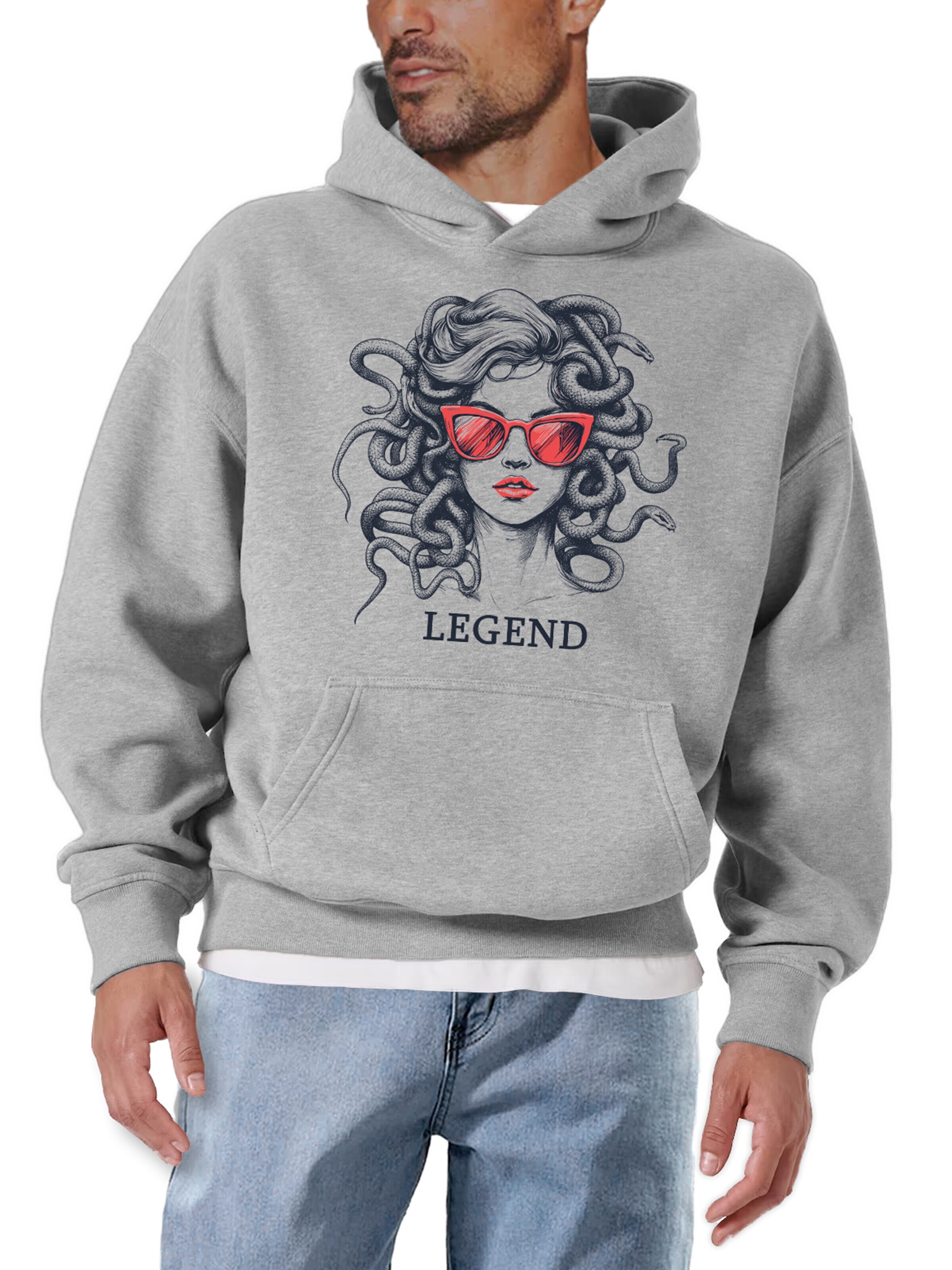 MAKAYA Sweatshirt in Grey: front