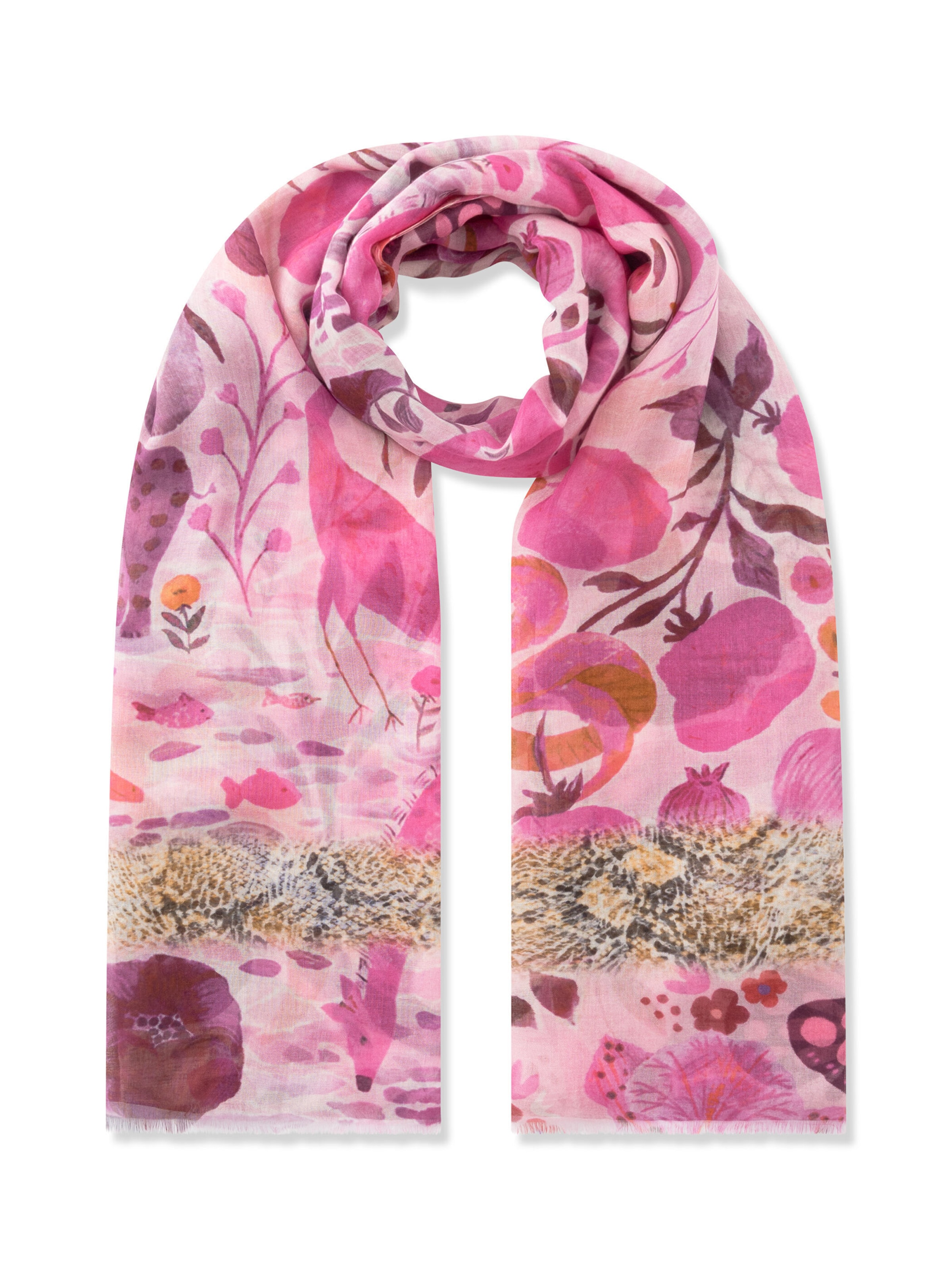 Écharpe CODELLO en rose : devant