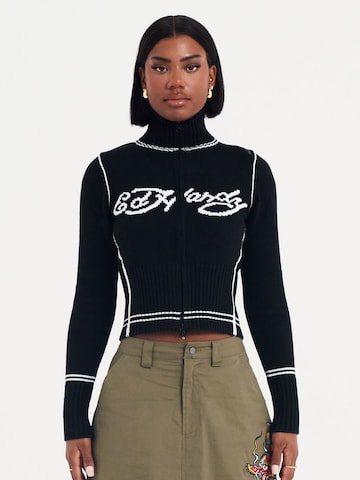 Ed Hardy Πλεκτή ζακέτα σε μαύρο