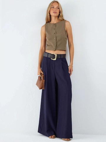 Wide Leg Pantalon Busem en bleu