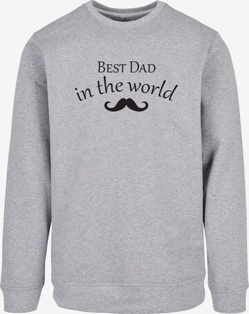 Merchcode Sweatshirt 'Fathers Day - Best dad in the world 2' in Grau: predná strana