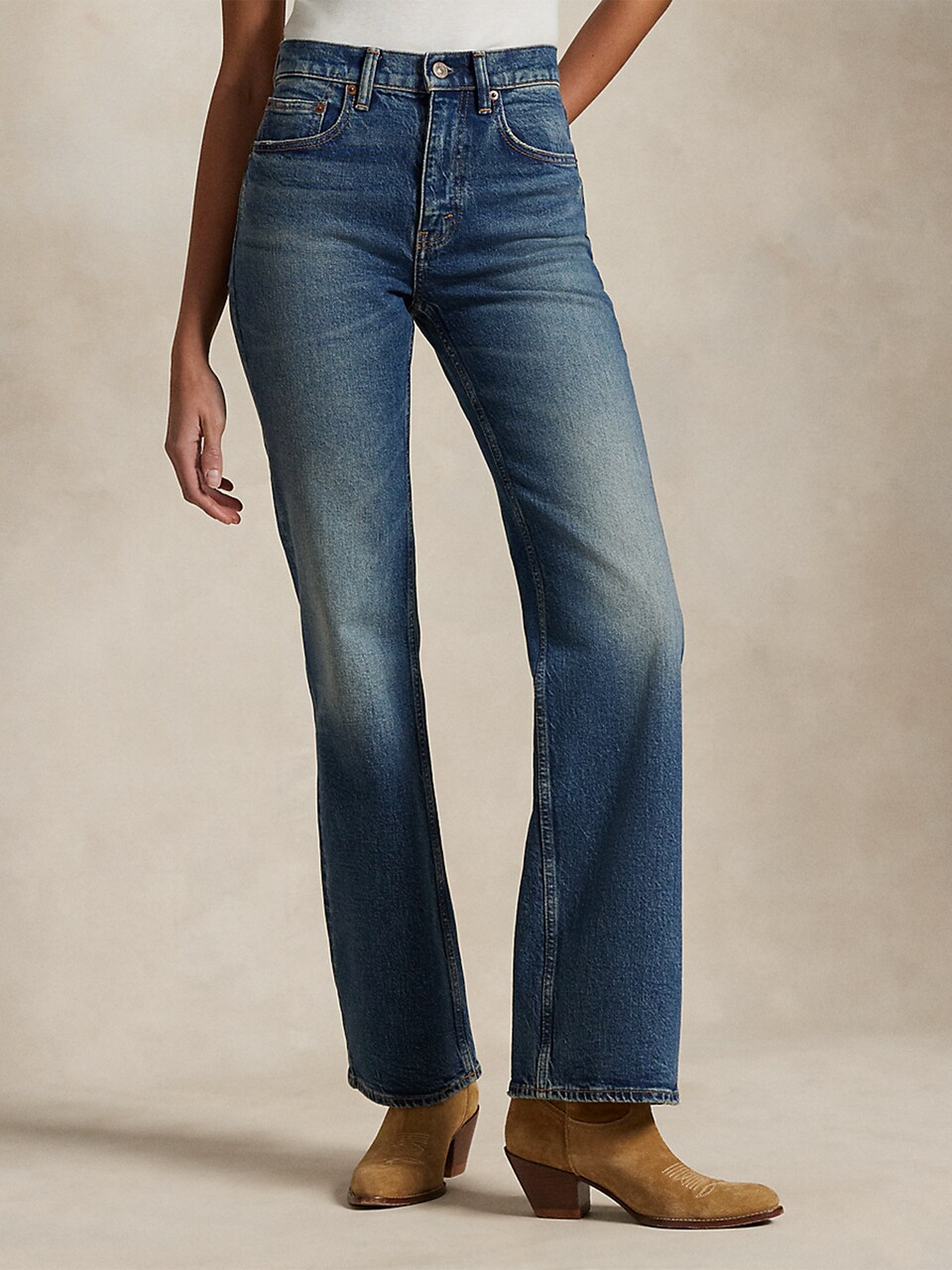Bootcut Jeans de la Polo Ralph Lauren pe albastru: față