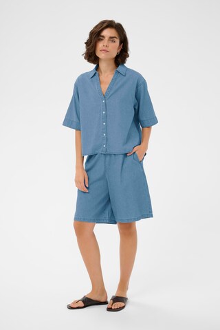 Kaffe Loosefit Kalhoty 'Jade' – modrá
