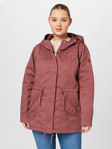 ONLY Curve Between-Seasons Parka 'LORCA' in Pink: front