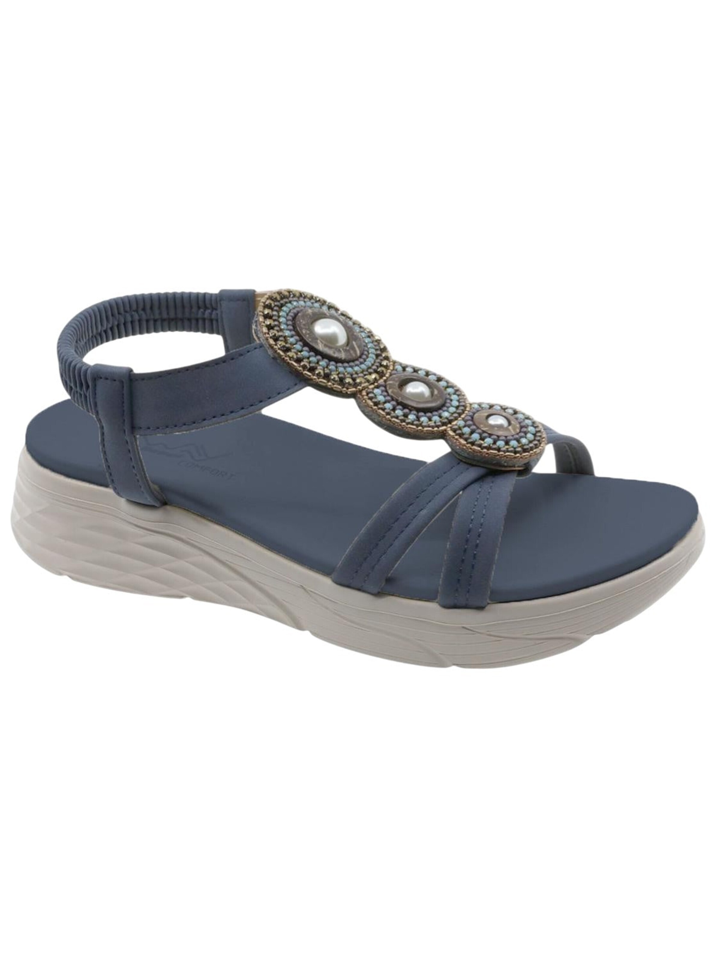 Beppi Sandale 'Casual Sandal'‌ in Blau: Vorderseite