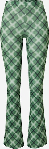 Nasty Gal Laienev Püksid, värv roheline: eest vaates