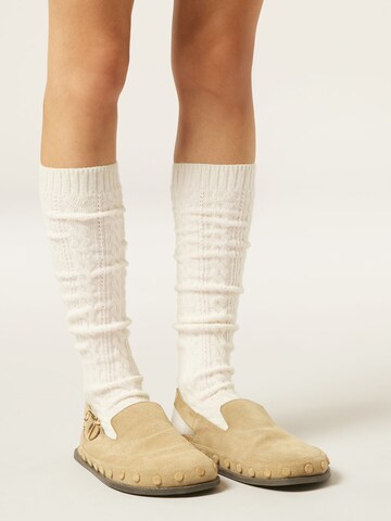CALZEDONIA Knee High Socks in White