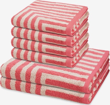 ROSS Towel 'Grafik' in Red: front