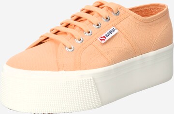 SUPERGA Platform trainers in Orange: front