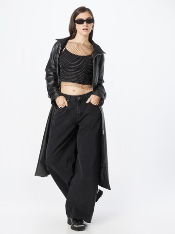 The Ragged Priest Wide leg Jeans in Black