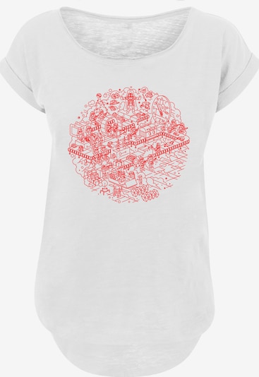 F4NT4STIC T-shirt 'Star Wars Christmas Death Star' en rouge / blanc, Vue avec produit