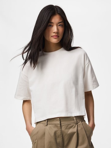 T-shirt PIECES en blanc : devant