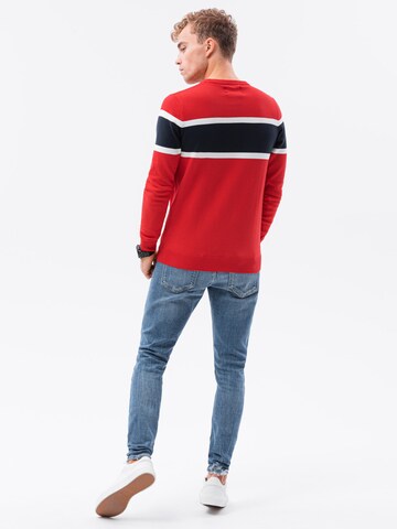Ombre Pullover in Rot