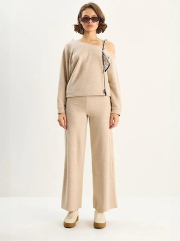 Bianco Lucci - Roupa de casa 'Zweiteiliges Set' em bege: frente