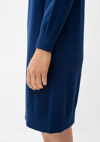 s.Oliver Gebreide jurk in Blauw