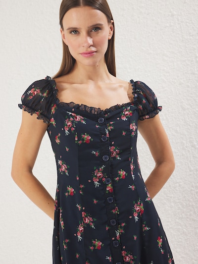 Abito Trendyol di colore blu scuro / verde / lampone / bianco, Visualizzazione prodotti