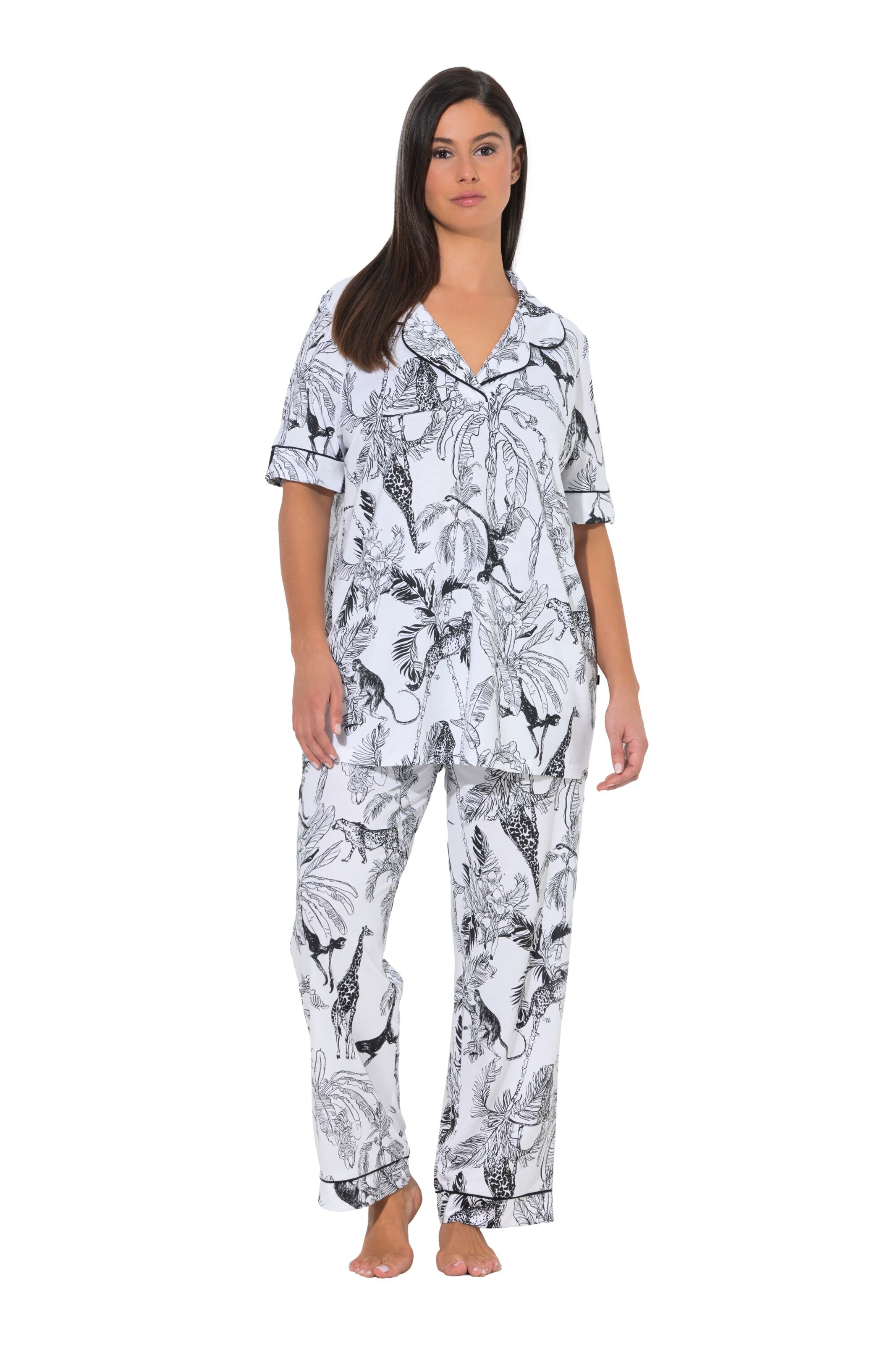 Ulla Popken Pajama in White: front