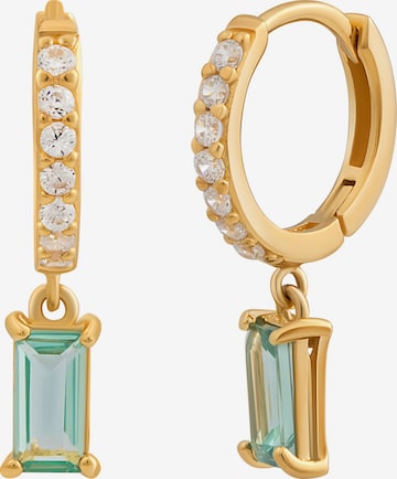 Boucles d'oreilles caï en or : devant