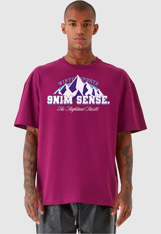 9N1M SENSE Shirt 'Winter Sports in Lila: predná strana