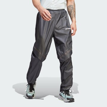 ADIDAS TERREX Regular Outdoor Pants 'Xperior Light 2.5-Layer Rain' in Black: front