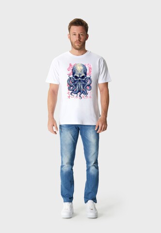 Oldskull T-Shirt 'Xtreme Octo Skull' in Weiß