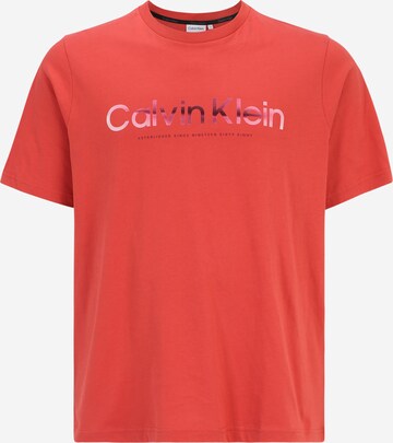 Calvin Klein Big & Tall Shirt in Rood: voorkant