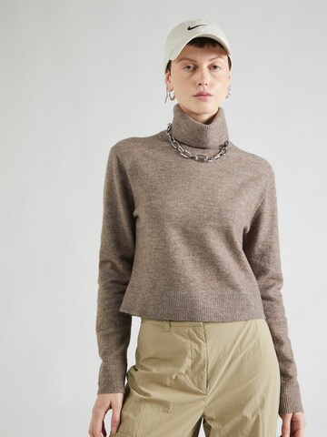 Pull-over WEEKDAY en marron : devant