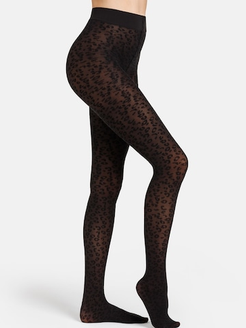 Collants camano en marron : sur le côté