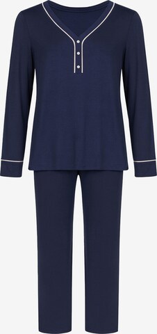Goldenbay Pyjama ' Oleander ' in Blau: Vorderseite