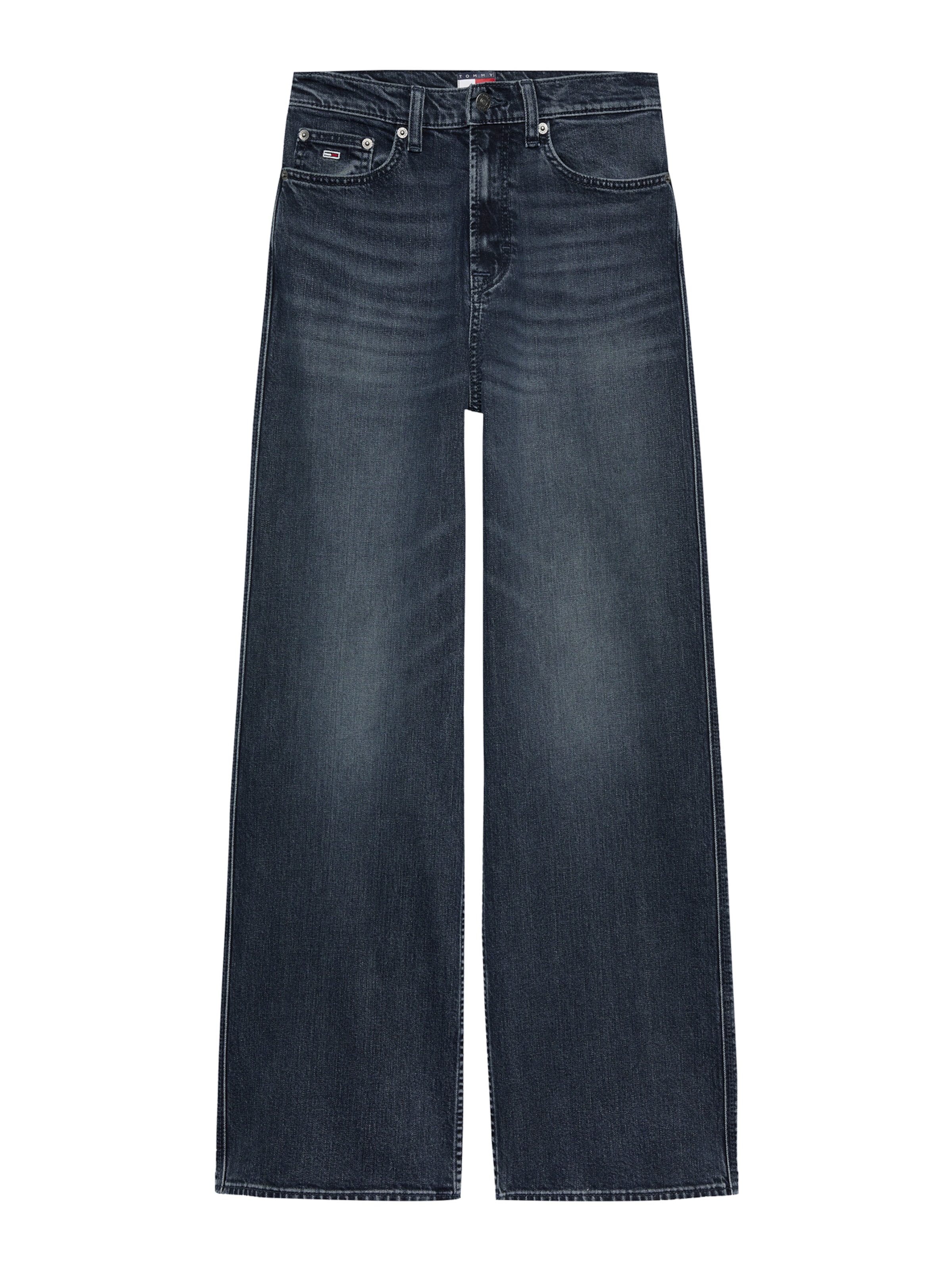 Tommy Jeans Džinsi 'CLAIRE', krāsa - tumši zils / sarkans / balts, Preces skats