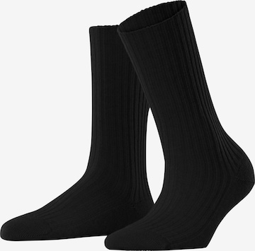 FALKE Socken 'Cosy Wool Boot' in Schwarz: Vorderseite