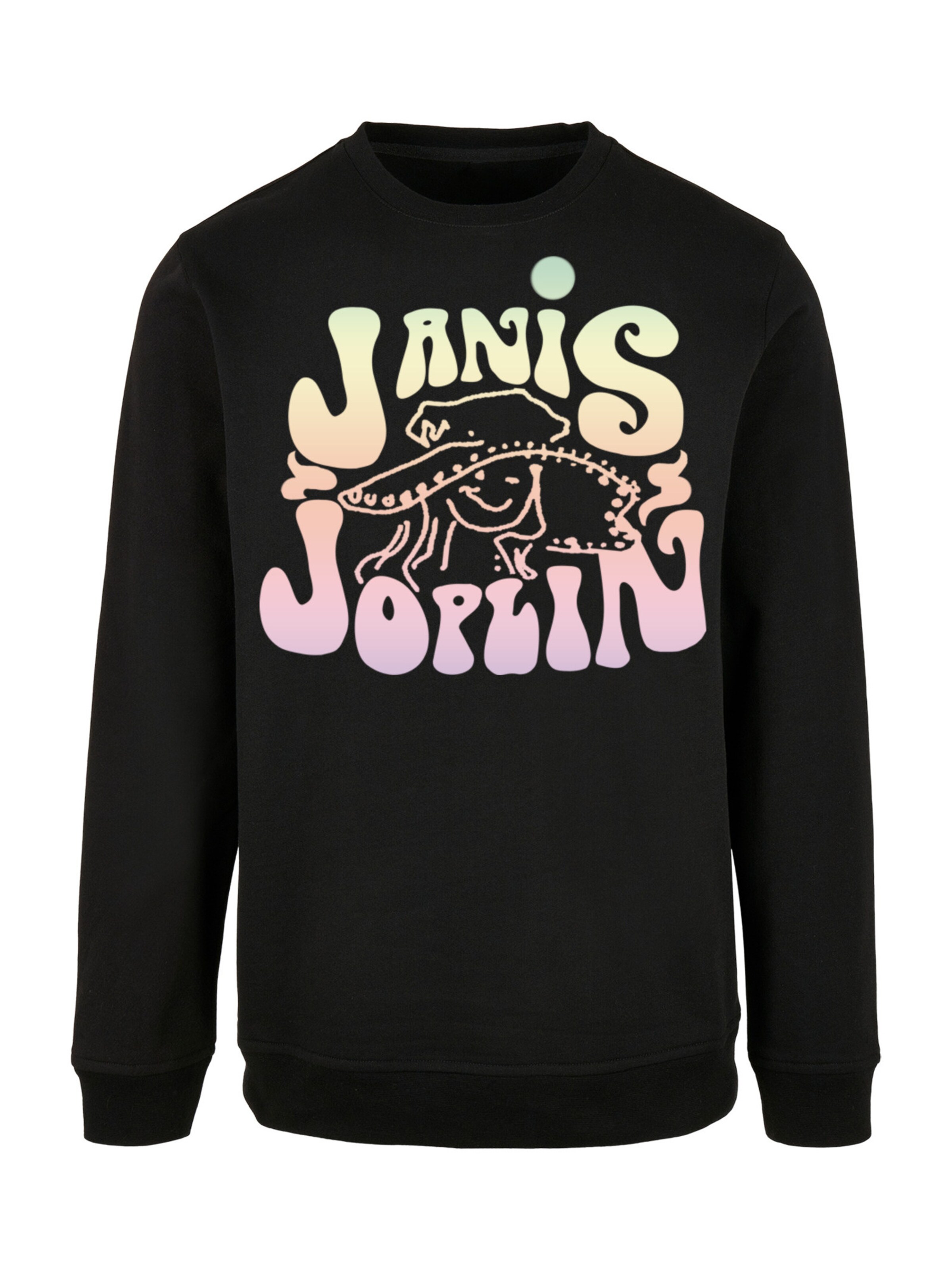 F4NT4STIC Sweatshirt 'Janis Joplin ' in Black: front