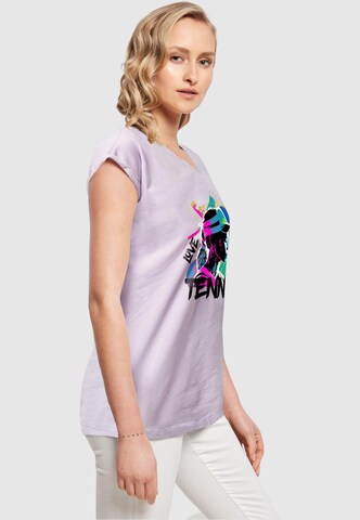 Merchcode Shirt 'Tennis Love, Sweat' in Purple