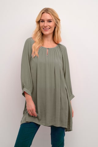 Kaffe Tuniek 'Amber ' in Groen: voorkant