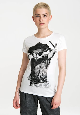 LOGOSHIRT T-Shirt 'Pirate' in Weiß: Vorderseite