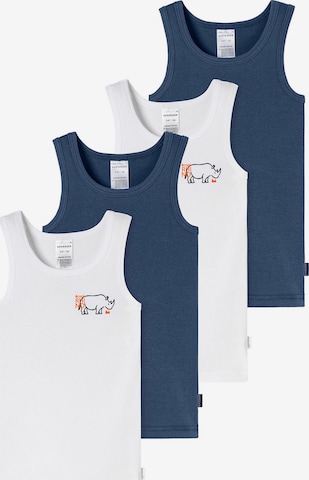 Maillot de corps ' Fine Rib ' SCHIESSER en bleu : devant
