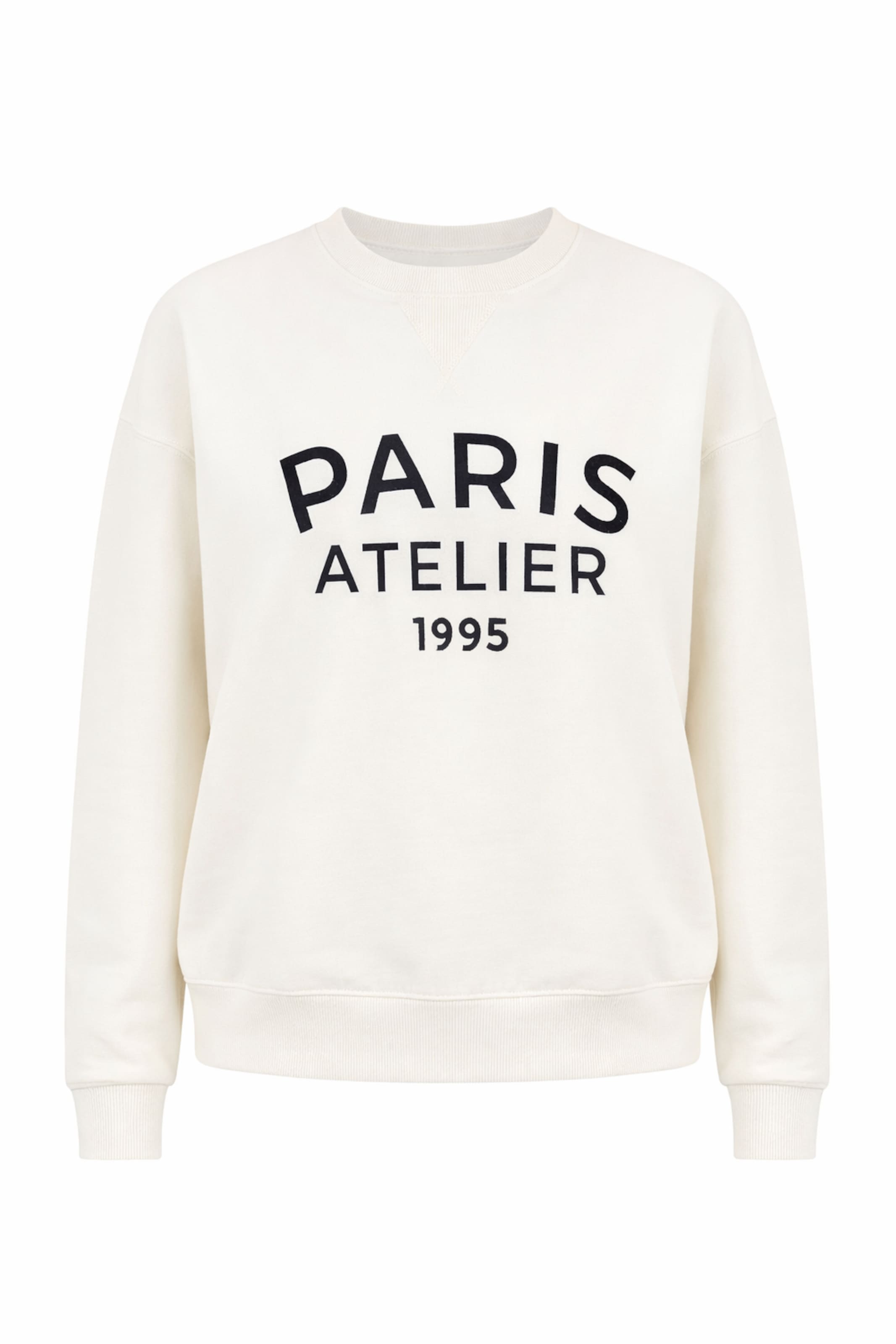 BRAVE SOUL Sweatshirt 'Paris' in Wit: voorkant