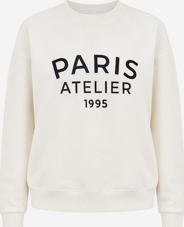 BRAVE SOUL Sweatshirt 'Paris' in Weiß: Vorderseite