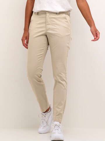 Coupe slim Pantalon chino 'KA Lea' Kaffe en beige : devant