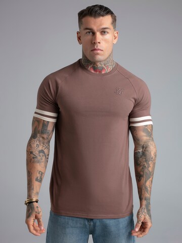 SikSilk Shirt in Brown: front