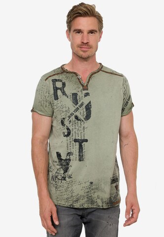 Rusty Neal Shirt in Bruin: voorkant