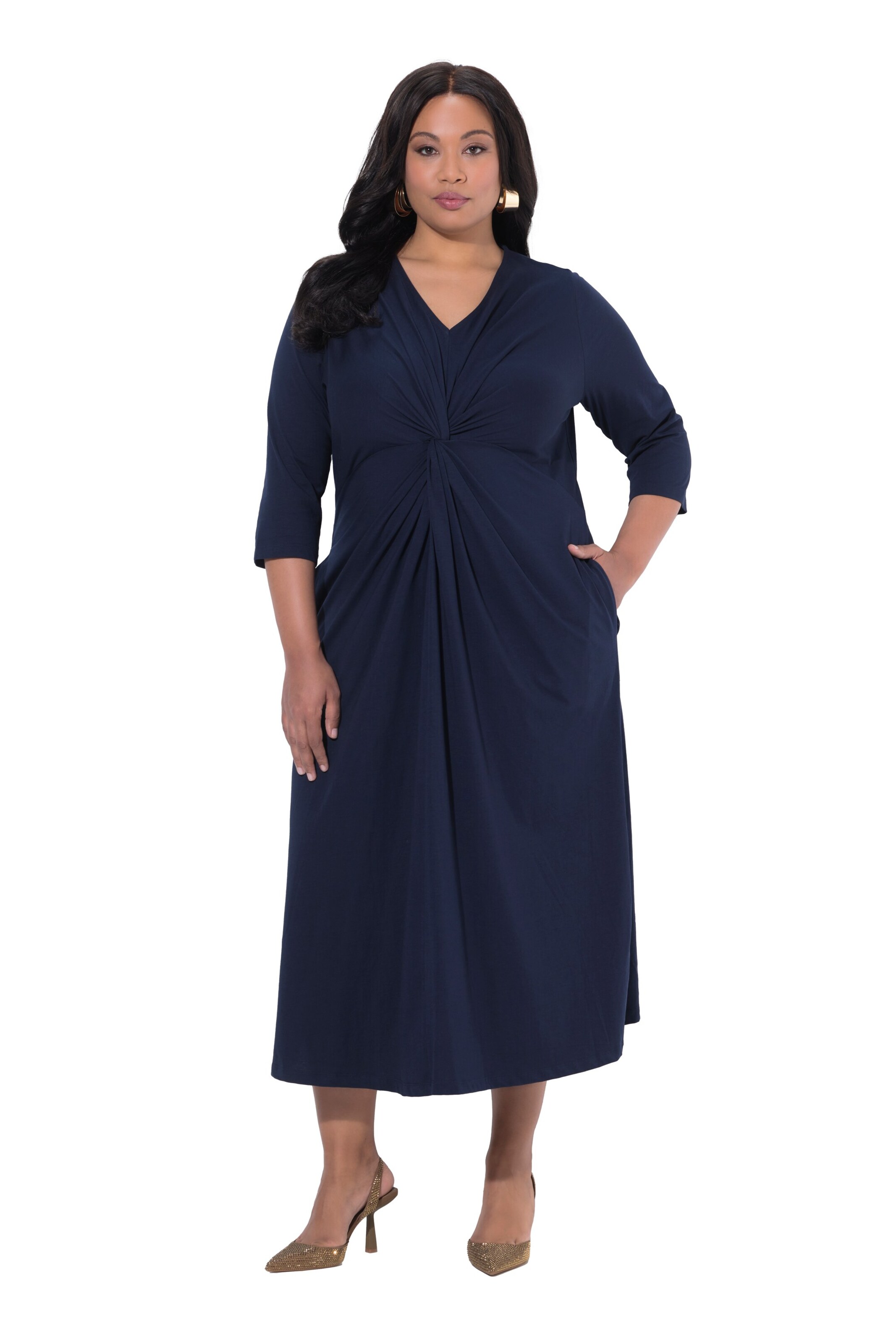 Ulla Popken Kleid in Blau: Vorderseite