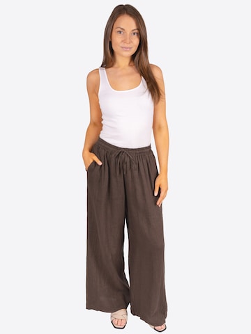Wide Leg Pantalon 'Perla' Seasons of April en marron