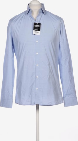 OLYMP Button Up Shirt in L in Blue: front