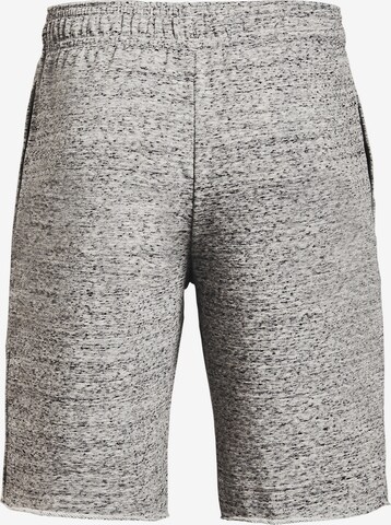 Regular Pantalon de sport 'Rival Terry' UNDER ARMOUR en gris